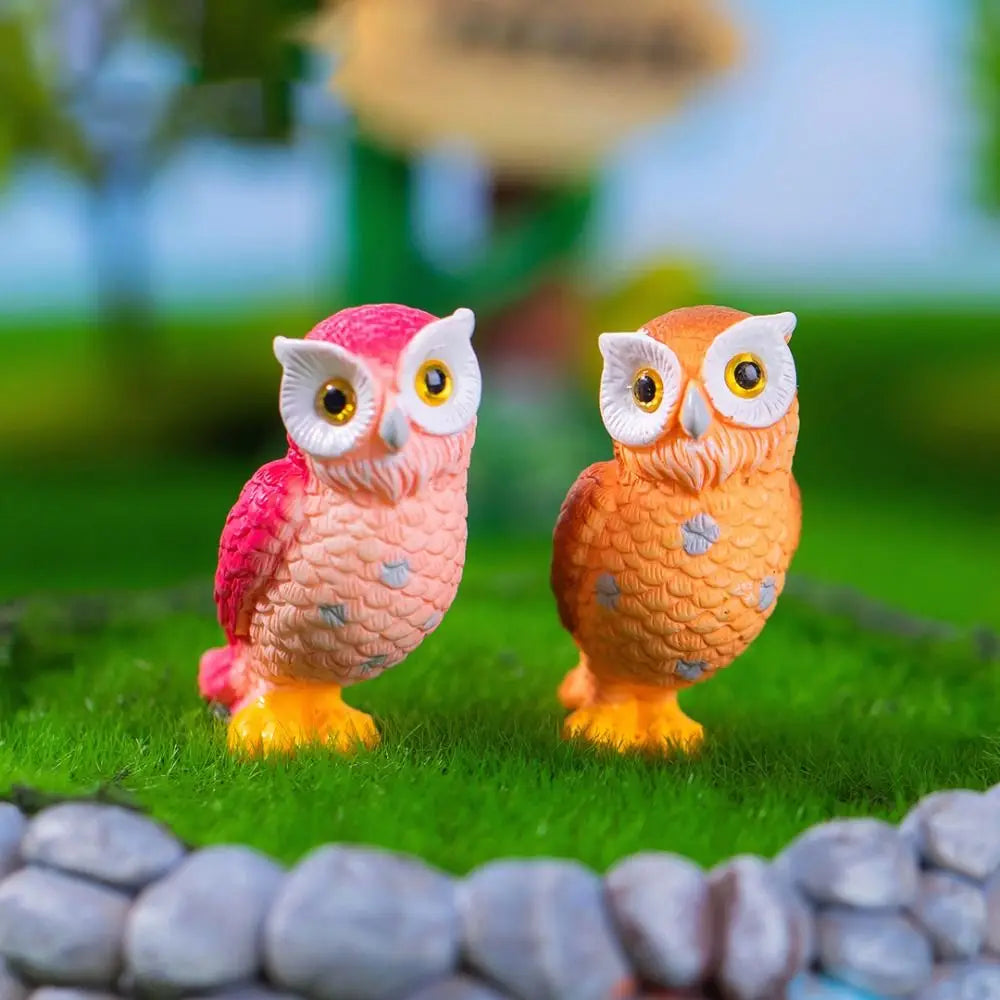Micro landscape cute owl animal hand-made gardening landscaping decoration accessories desktop small ornaments Petoria Store
