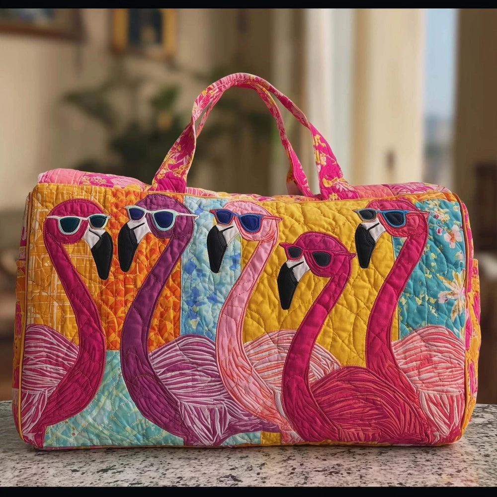 3D Quilted Travel Tote Bag Animal Print Bear Flamingo Peacock Llama Lion Boho Art Tote for Men Women Weekend Beach Trip Bags Petoria Store
