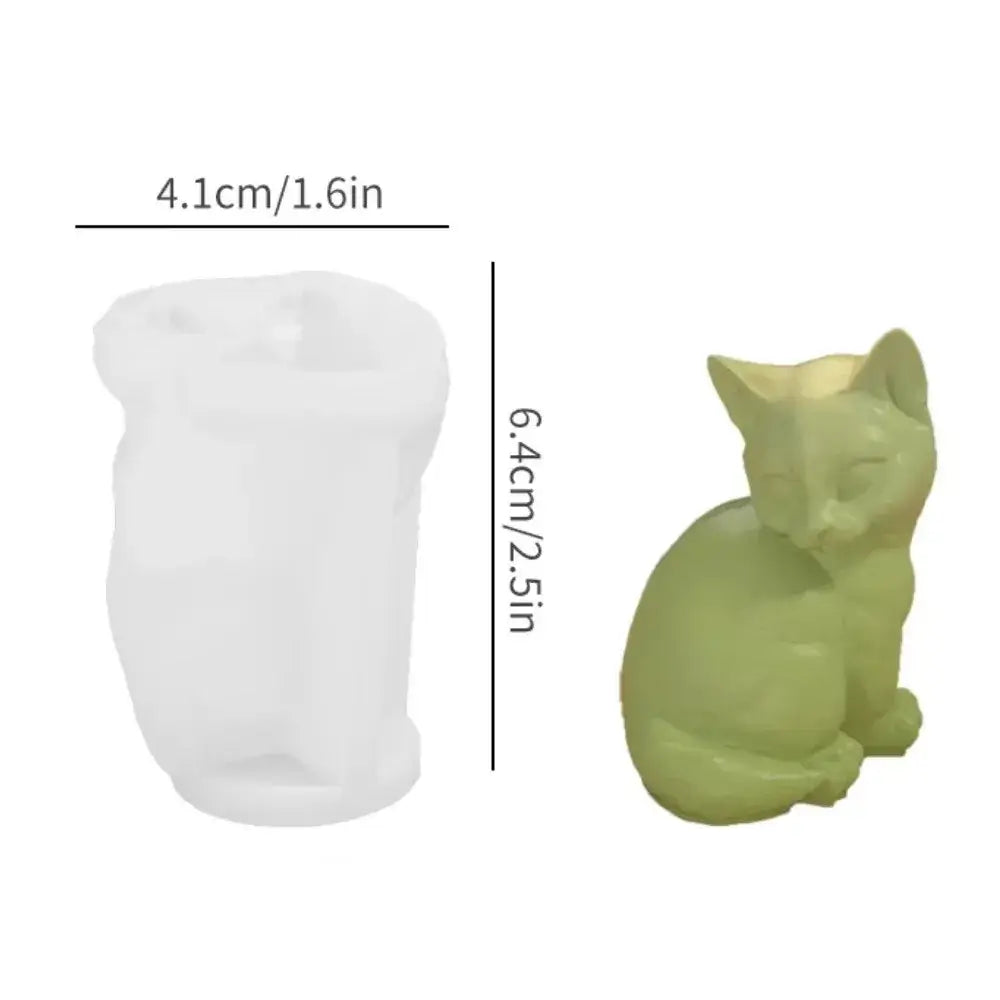 3D Hunde Silikonform für DIY Kerzen Kreativ