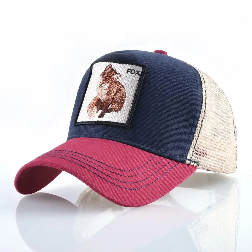 Vintage Baseballkappe mit Hundestickerei