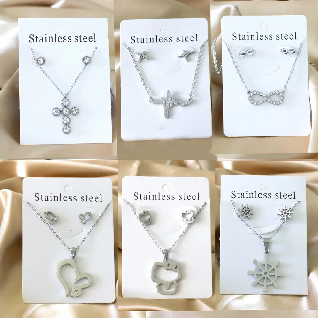 Edelstahl Schmuck Set mit Tiermotiv