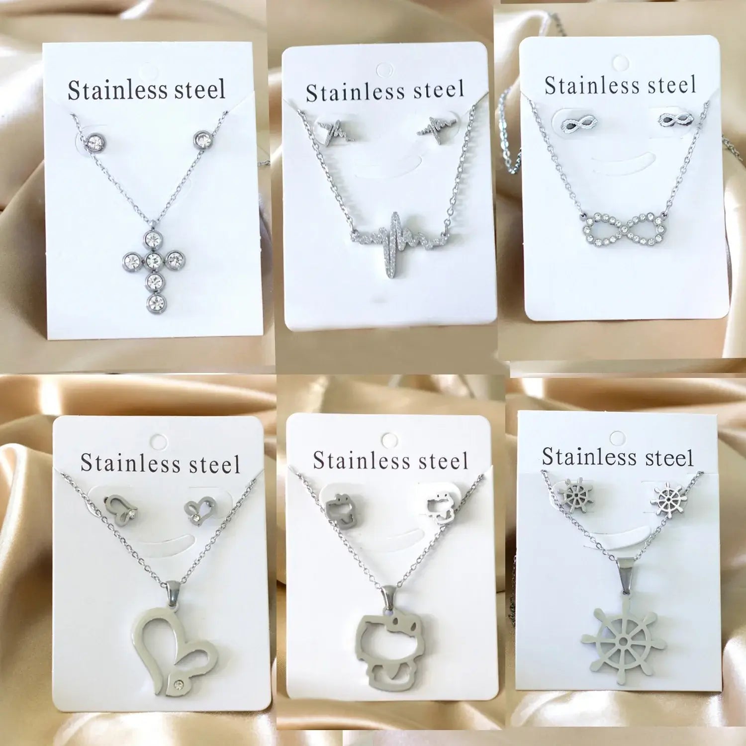 Edelstahl Schmuck Set mit Tiermotiv