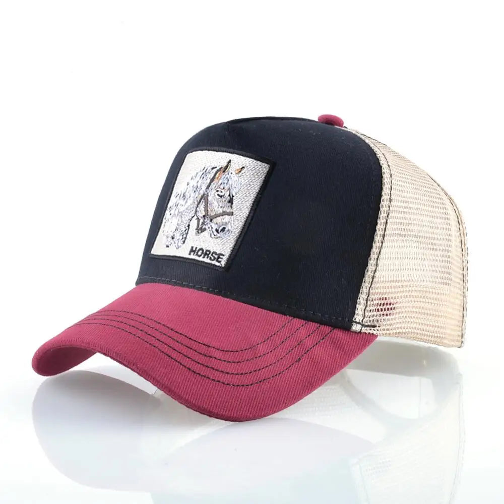 Vintage Baseballkappe mit Hundestickerei