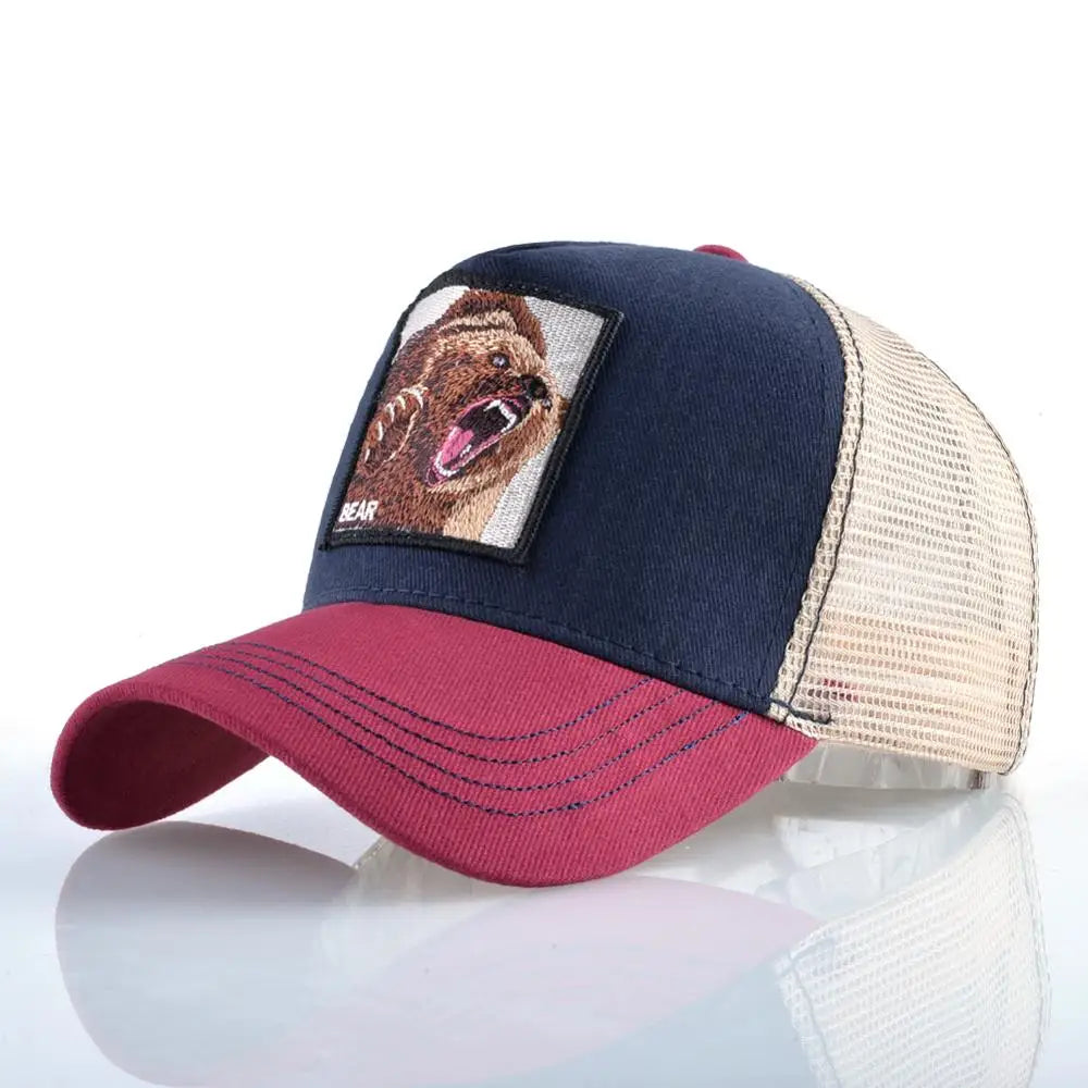 Vintage Baseballkappe mit Hundestickerei