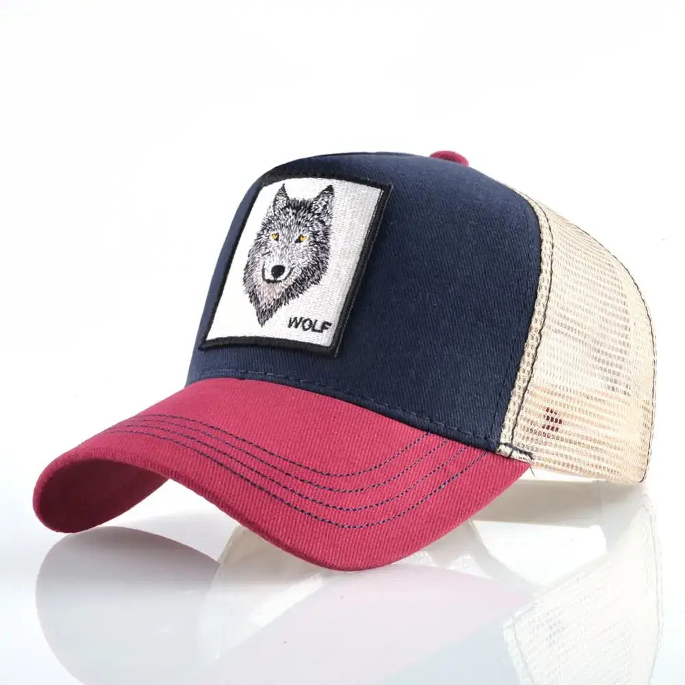 Vintage Baseballkappe mit Hundestickerei