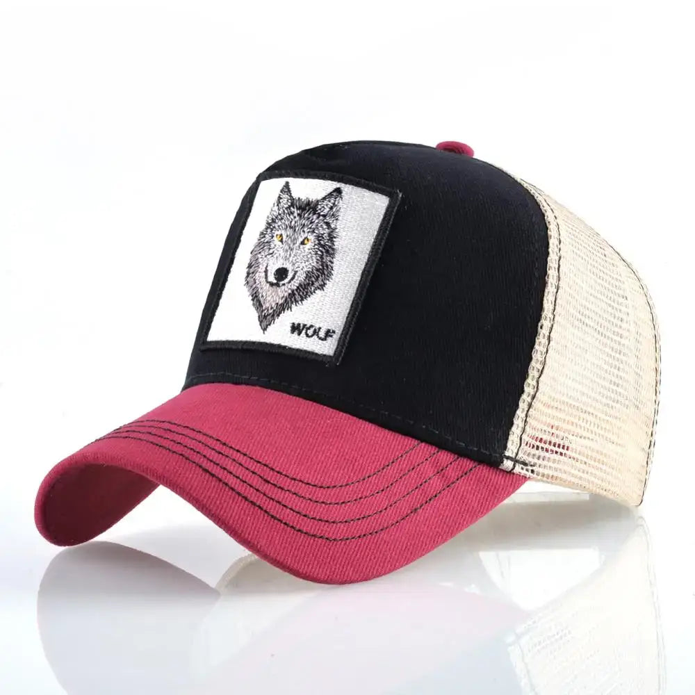 Vintage Baseballkappe mit Hundestickerei