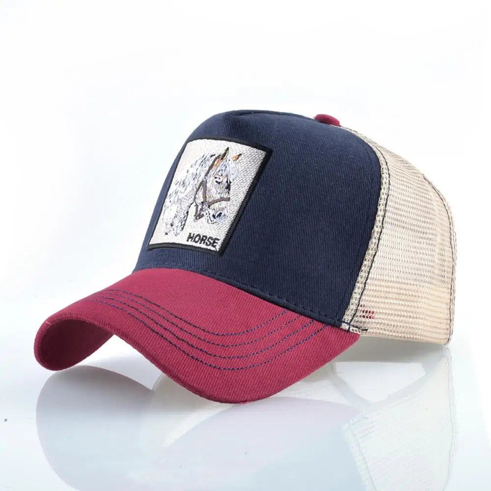 Vintage Baseballkappe mit Hundestickerei
