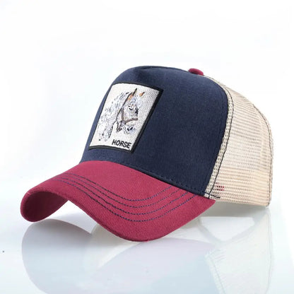 Vintage Baseballkappe mit Hundestickerei