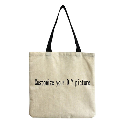Cartoon Cute Dinosaur Printed Tote Linen Personality Girl Shoulder Bag Large Capacity Travel Storage Packs Women Shopping Bag Petoria Store