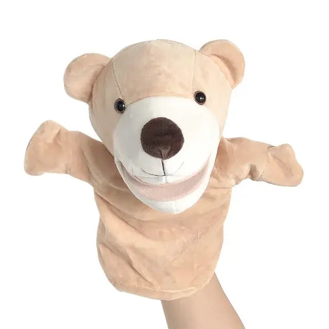 Weiche Handpuppe in Bärenform, Teil der Petoria™ Tier Handpuppe Deluxe, ideal für kreative Rollenspiele.