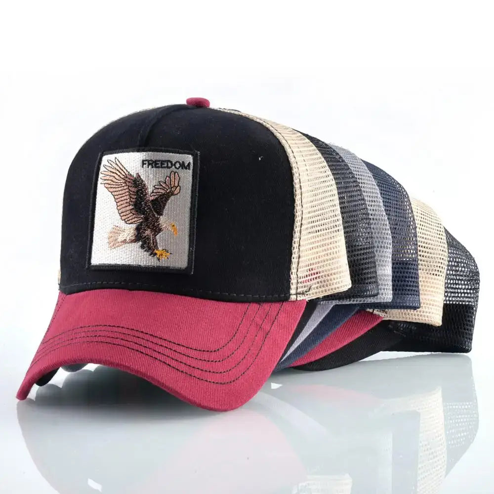 Vintage Baseballkappe mit Hundestickerei