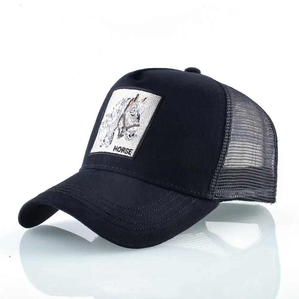 Vintage Baseballkappe mit Hundestickerei