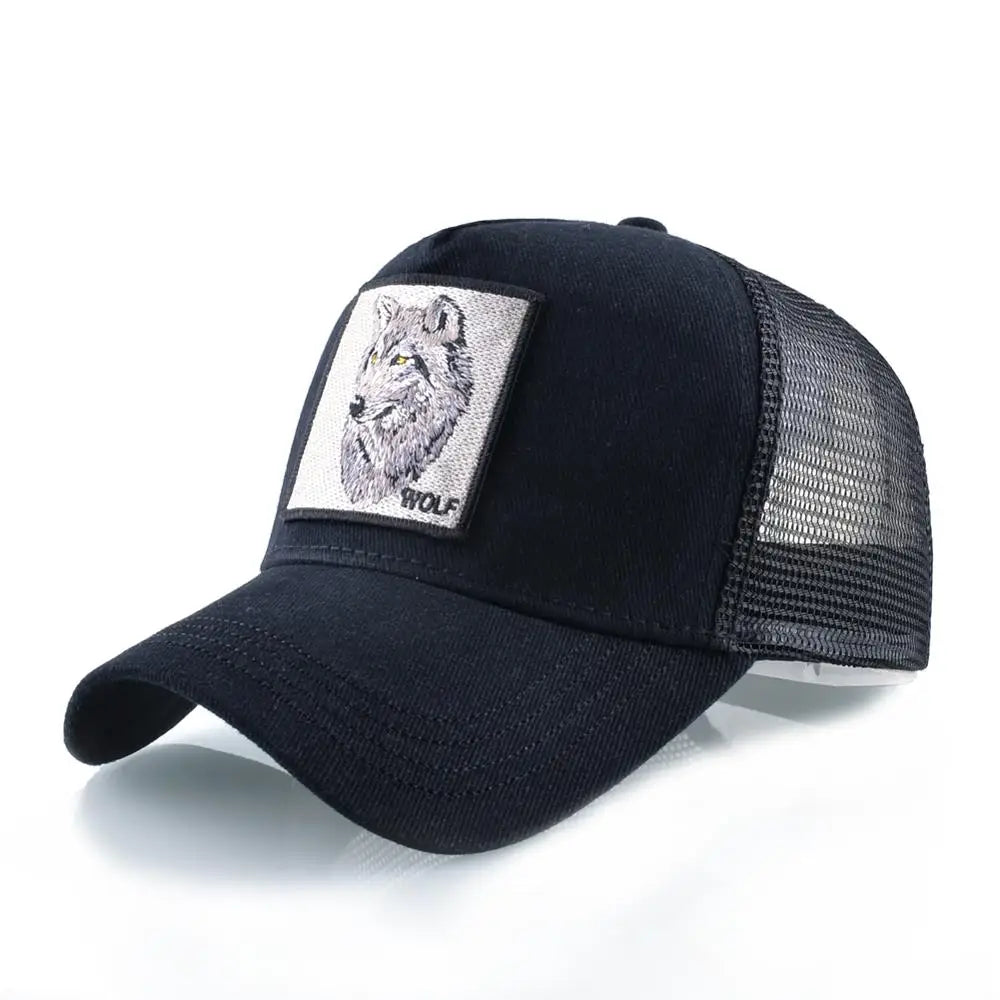 Vintage Baseballkappe mit Hundestickerei