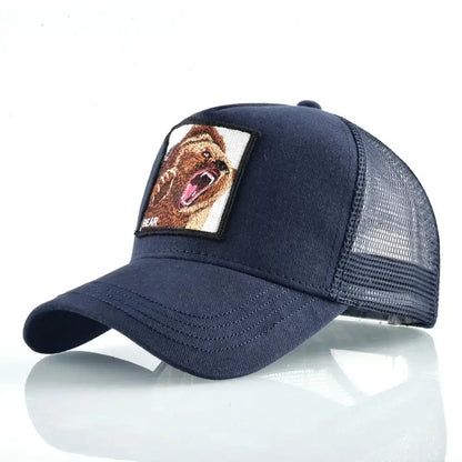 Vintage Baseballkappe mit Hundestickerei