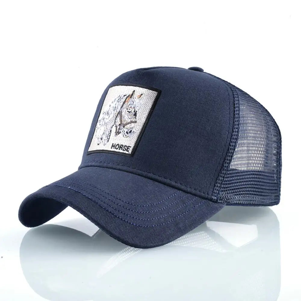 Vintage Baseballkappe mit Hundestickerei