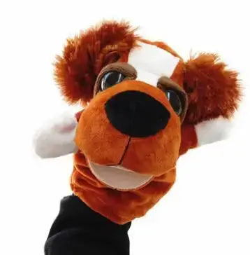 🦖 Petoria™ Tier Handpuppe Deluxe mit Hundedesign, ideal für Rollenspiele und kreative Fantasie.