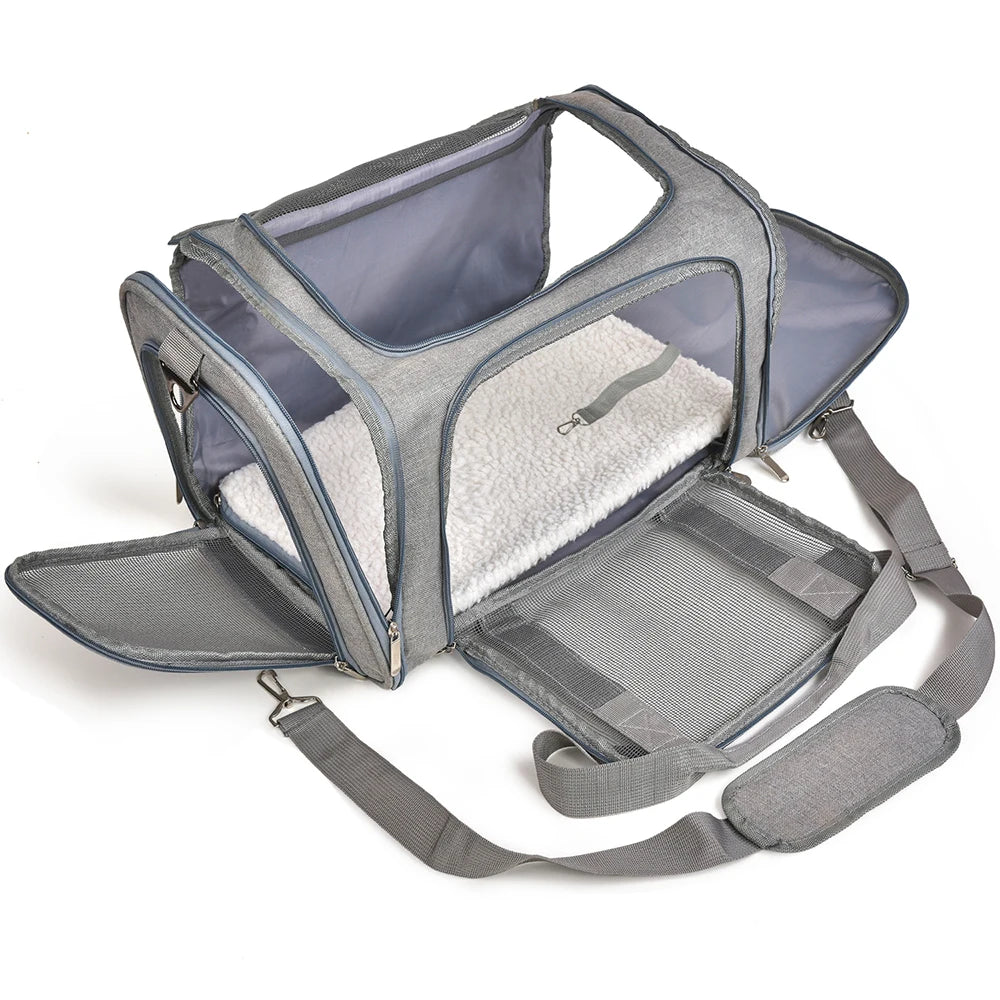 Petoria® Premium Haustier-Tragetasche für Hunde &amp; Katzen – Faltbar