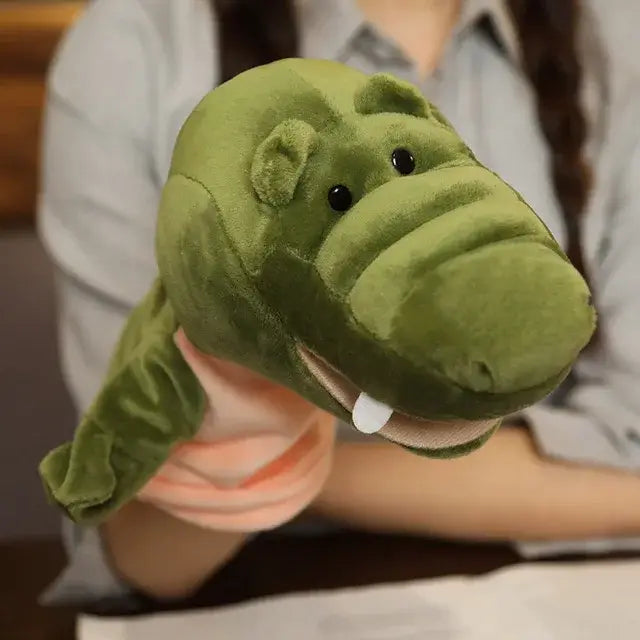 🦖 Petoria™ Tier Handpuppe Deluxe grüne Dinosaurier-Handpuppe für fantasievolles Spielen und Rollenspiele.
