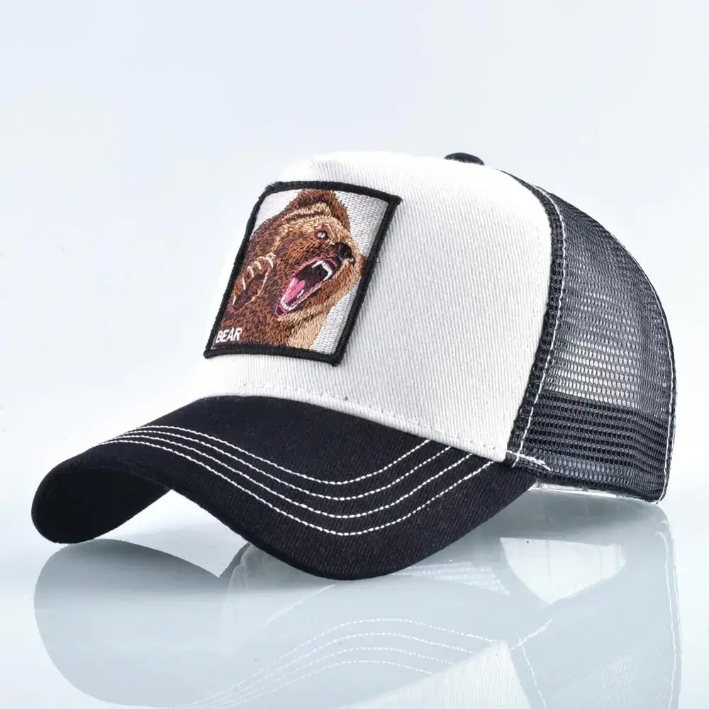 Vintage Baseballkappe mit Hundestickerei
