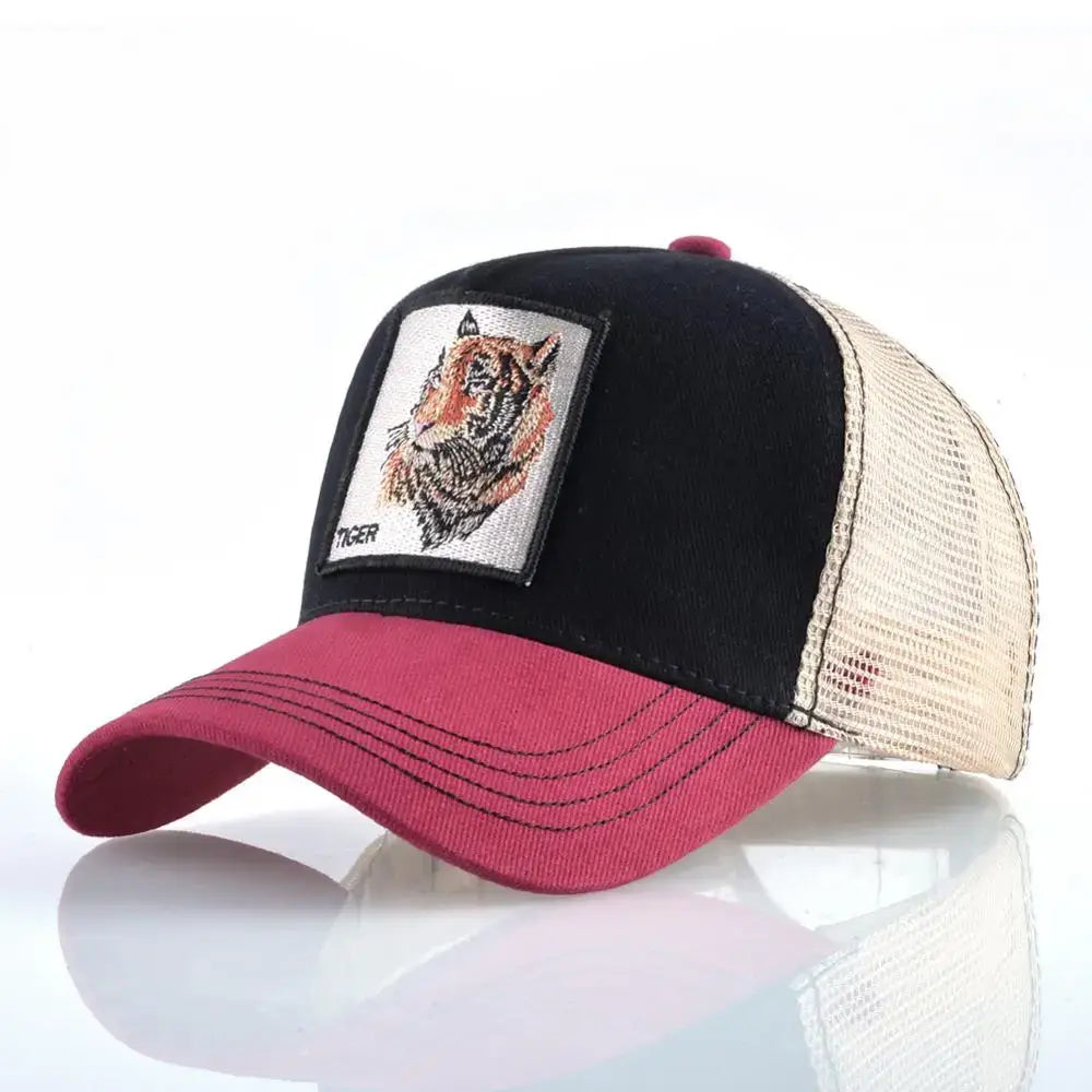 Vintage Baseballkappe mit Hundestickerei