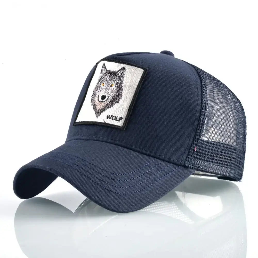 Vintage Baseballkappe mit Hundestickerei