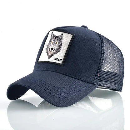 Vintage Baseballkappe mit Hundestickerei