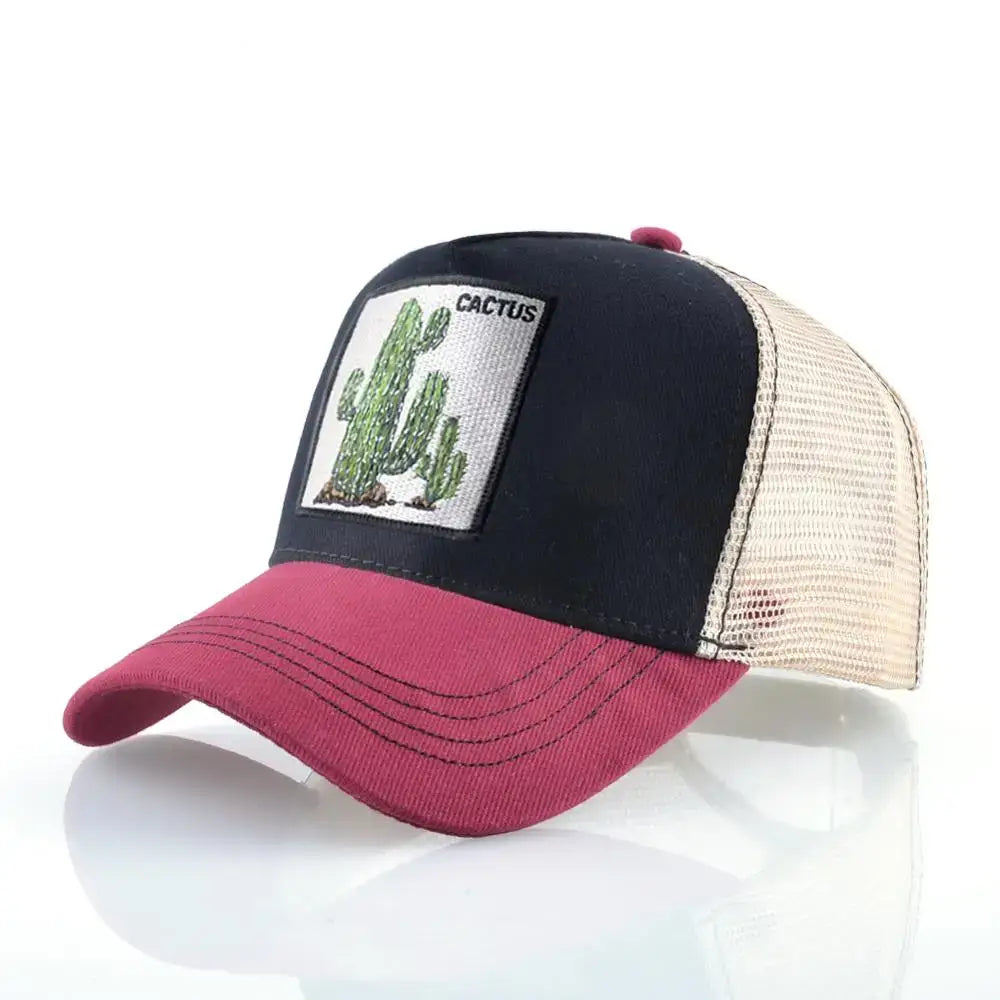 Vintage Baseballkappe mit Hundestickerei