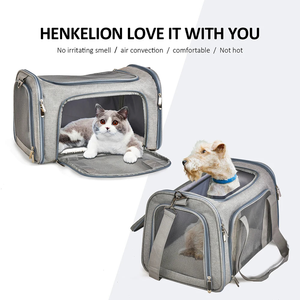 Petoria® Premium Haustier-Tragetasche für Hunde &amp; Katzen – Faltbar