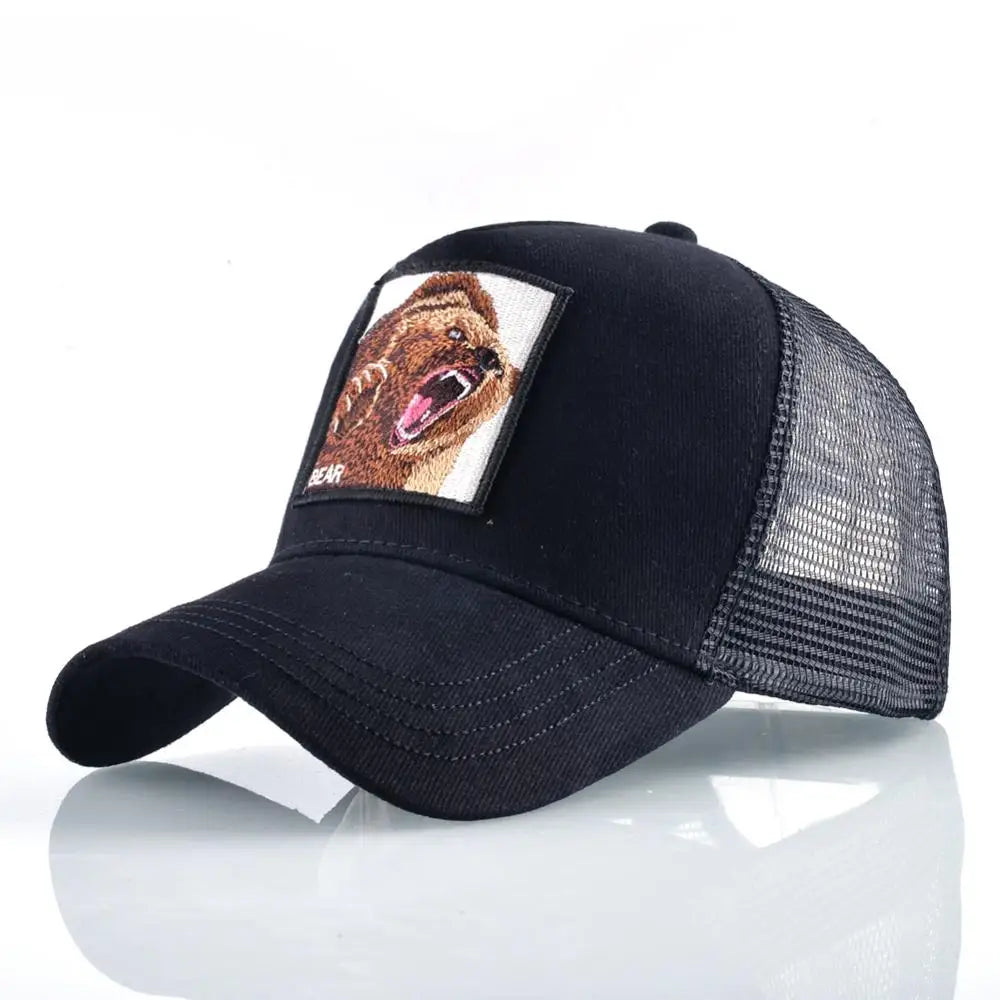Vintage Baseballkappe mit Hundestickerei