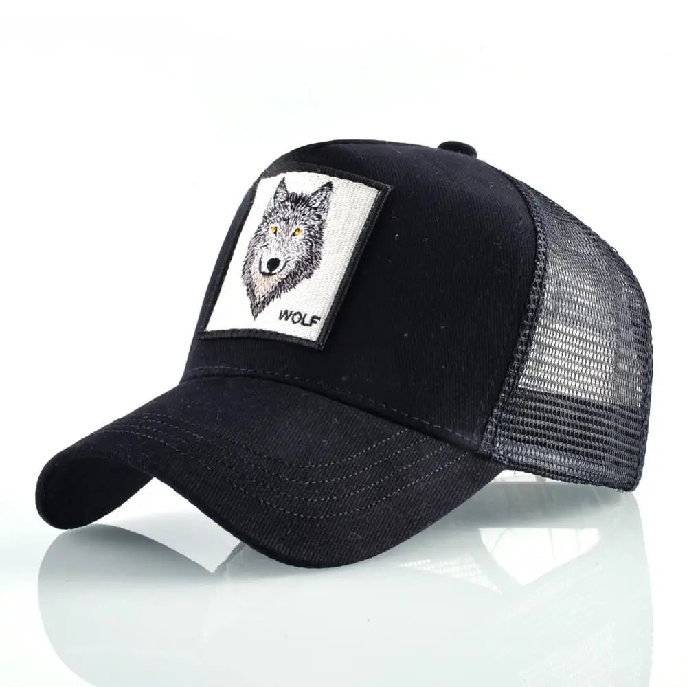 Vintage Baseballkappe mit Hundestickerei
