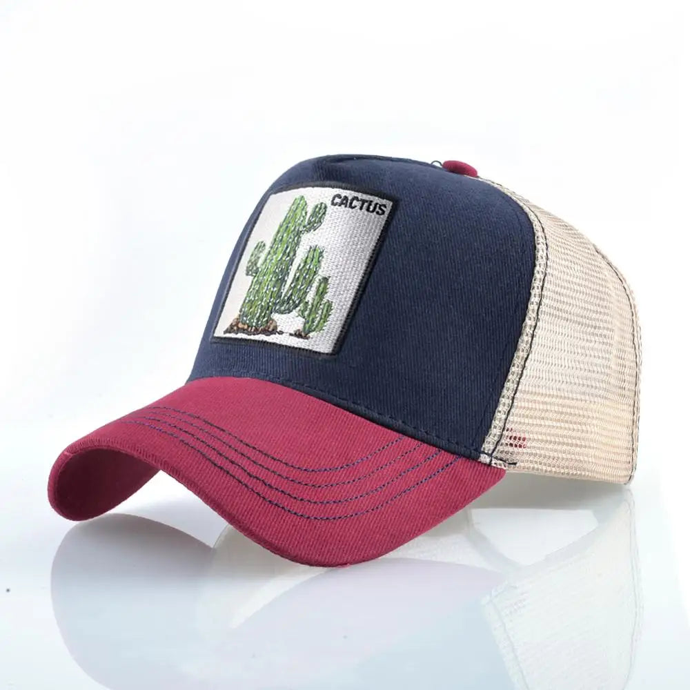Vintage Baseballkappe mit Hundestickerei