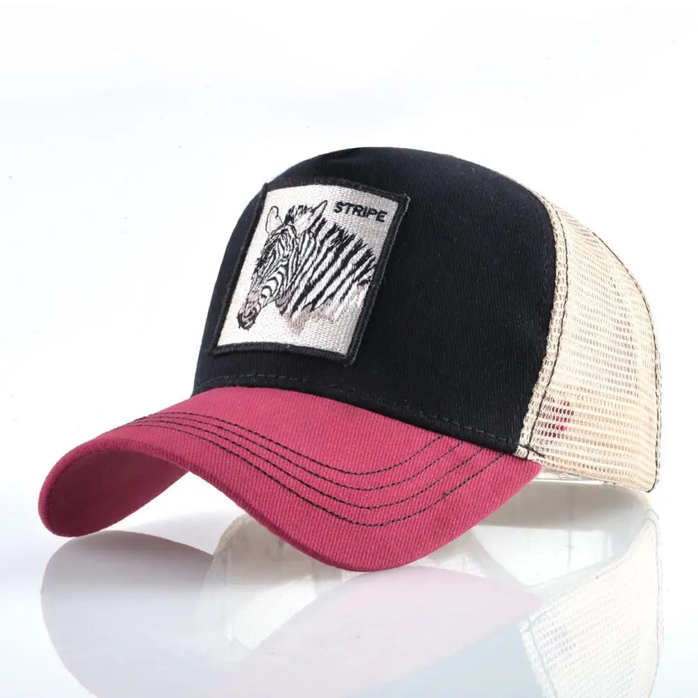 Vintage Baseballkappe mit Hundestickerei