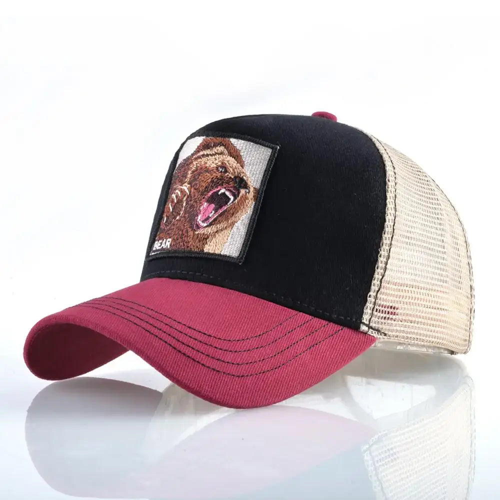Vintage Baseballkappe mit Hundestickerei