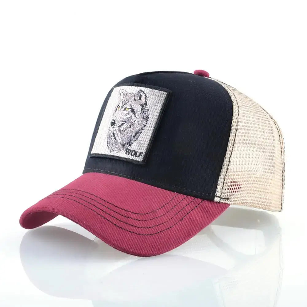 Vintage Baseballkappe mit Hundestickerei