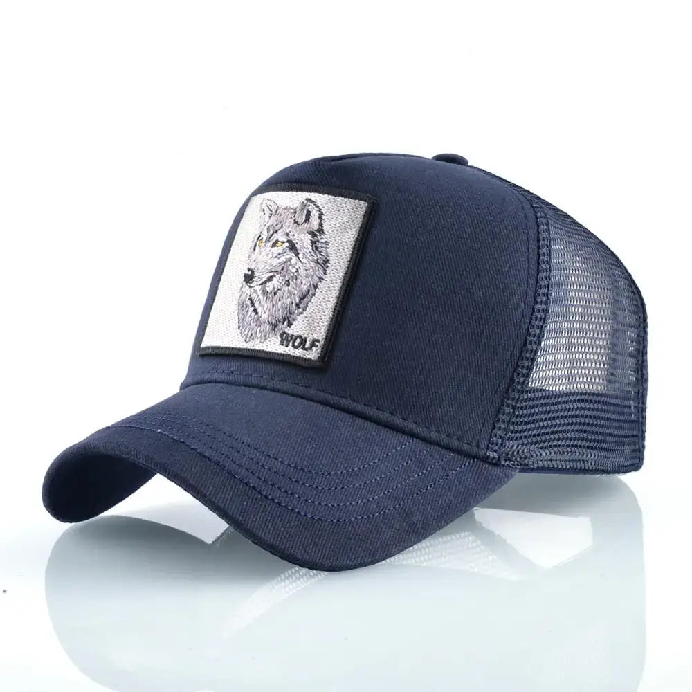 Vintage Baseballkappe mit Hundestickerei