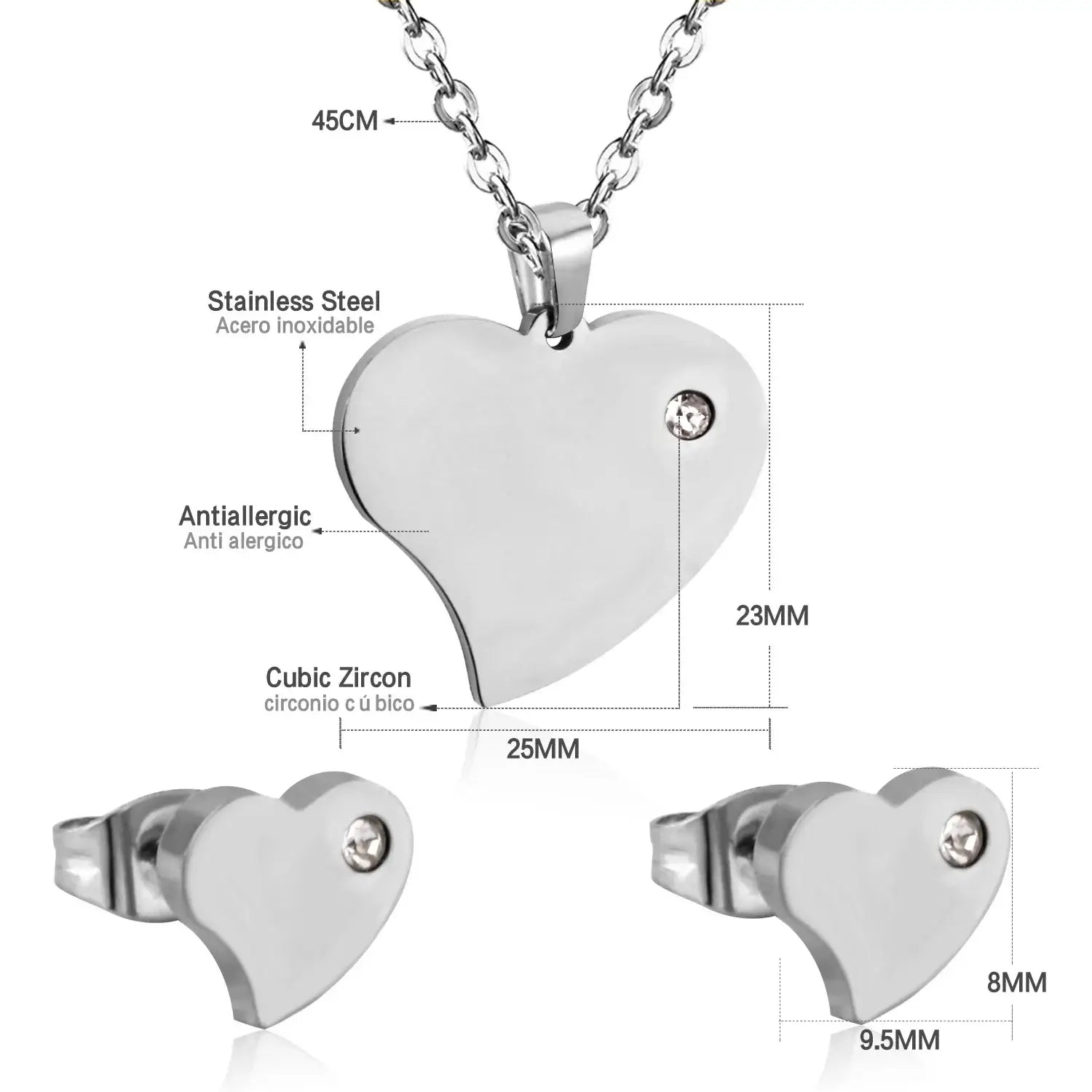 Edelstahl Schmuck Set mit Tiermotiv