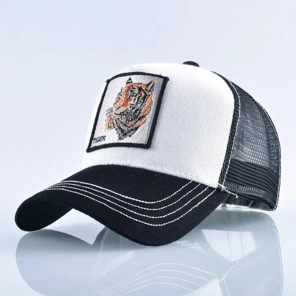 Vintage Baseballkappe mit Hundestickerei