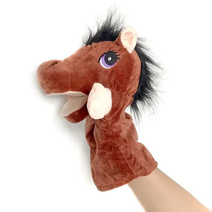 🦖 Petoria™ Tier Handpuppe Deluxe in Form eines Pferdes, ideal für kreatives Spielen und Rollenspiele.