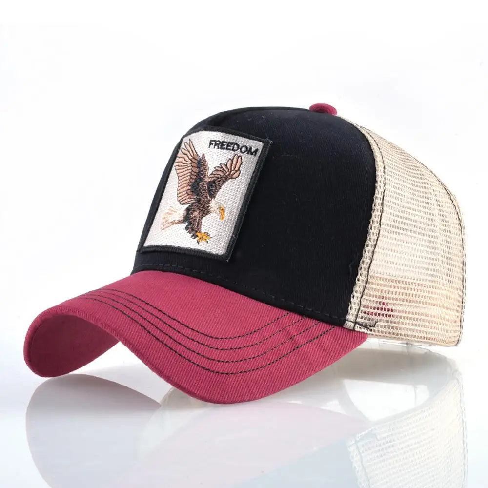 Vintage Baseballkappe mit Hundestickerei