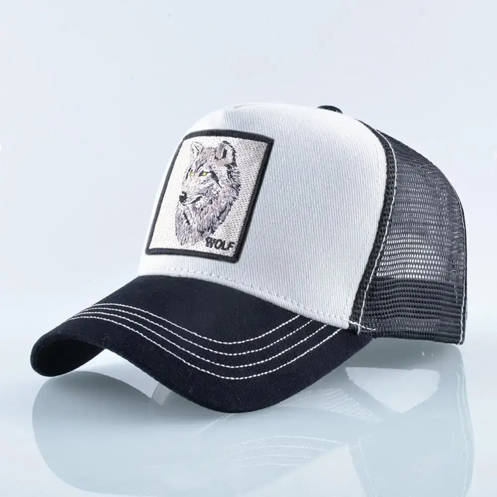 Vintage Baseballkappe mit Hundestickerei