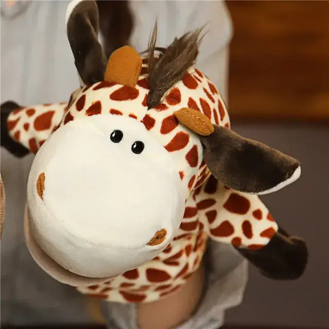 🦖 Petoria™ Tier Handpuppe Deluxe, Giraffen-Design Handpuppe aus weichem Material für fantasievolles Spielen.