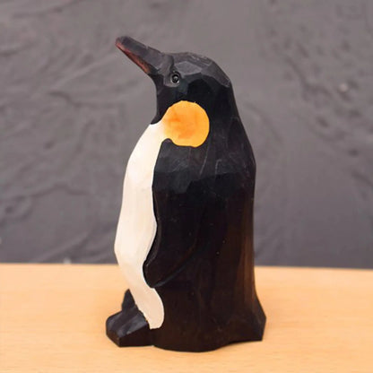 Pinguin Holzfigur – Handgeschnitzte Tierdekoration Petoria