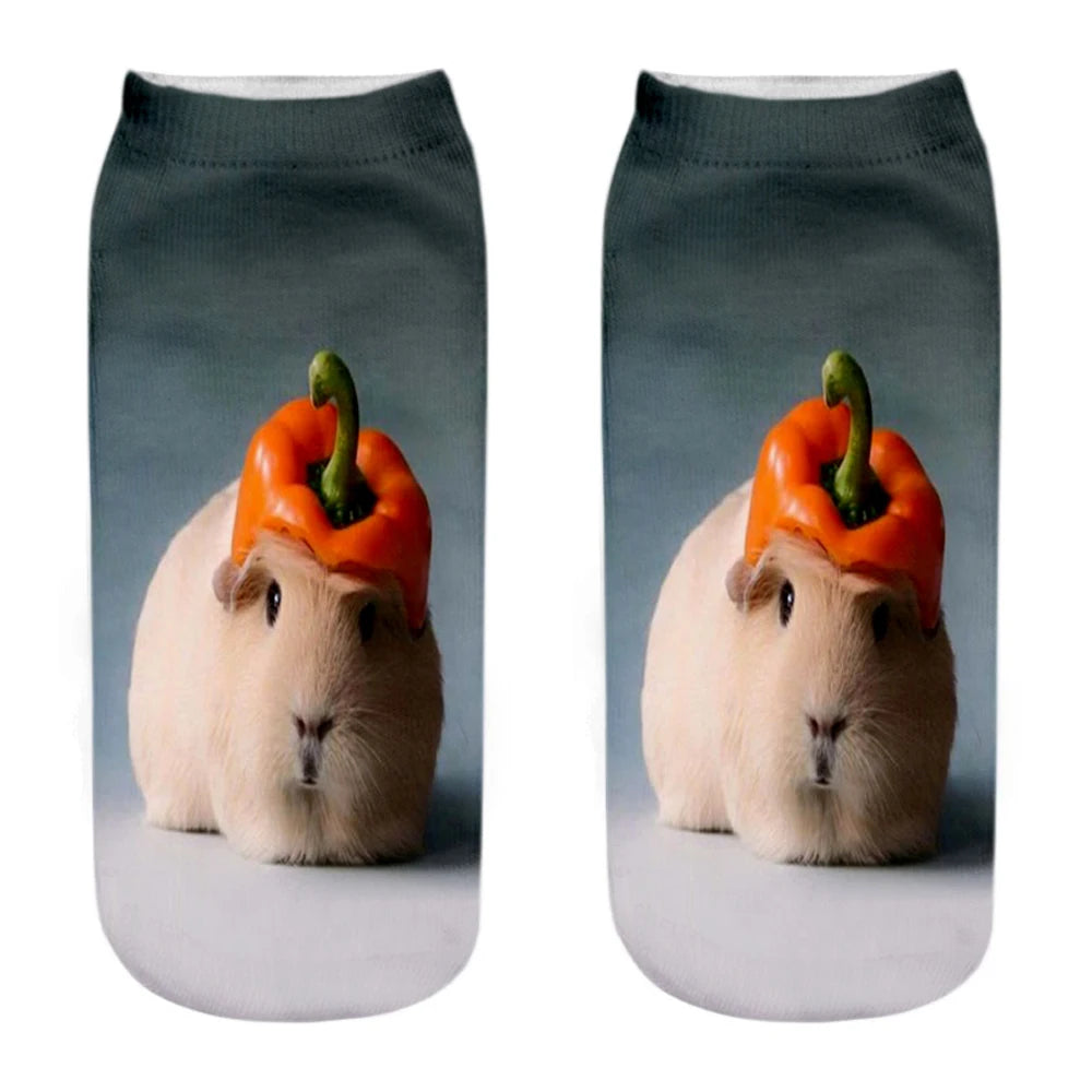 Modische Tiersocken 3D-gedruckt Lustige Kawaii Damen Niedliche Haustiere Fitness Hamster Socken Viele Stile Cool Dropship
