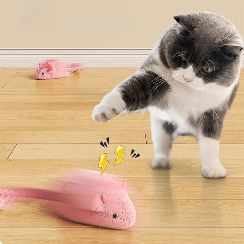 Interaktive Plüschmaus für Katzen – Weiches Spielzeug