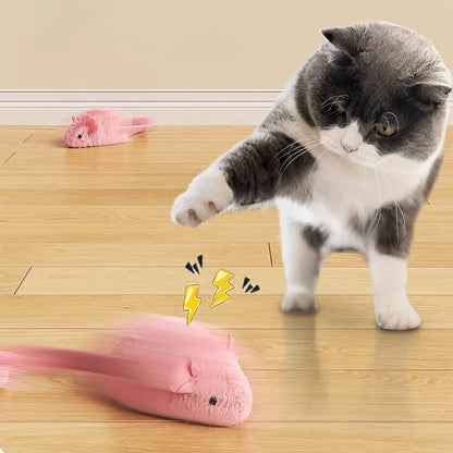 Interaktive Plüschmaus für Katzen – Weiches Spielzeug