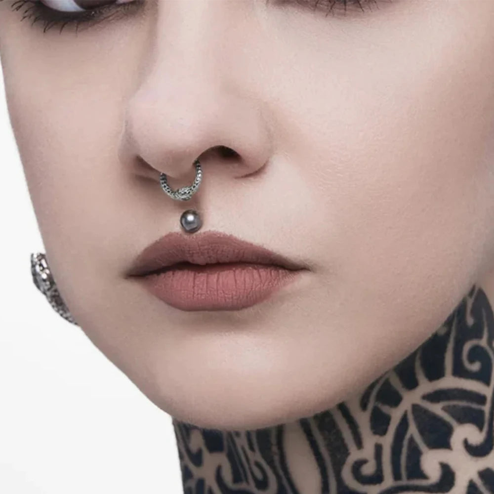 Edelstahl Runde Schlangenasenringe 16G Tragus Helix Conch Daith Knorpel Ohrringe Hoop Septum Clicker Piercing Schmuck