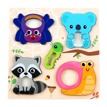 🦁 Petoria™ 3D Holz Tier Puzzle