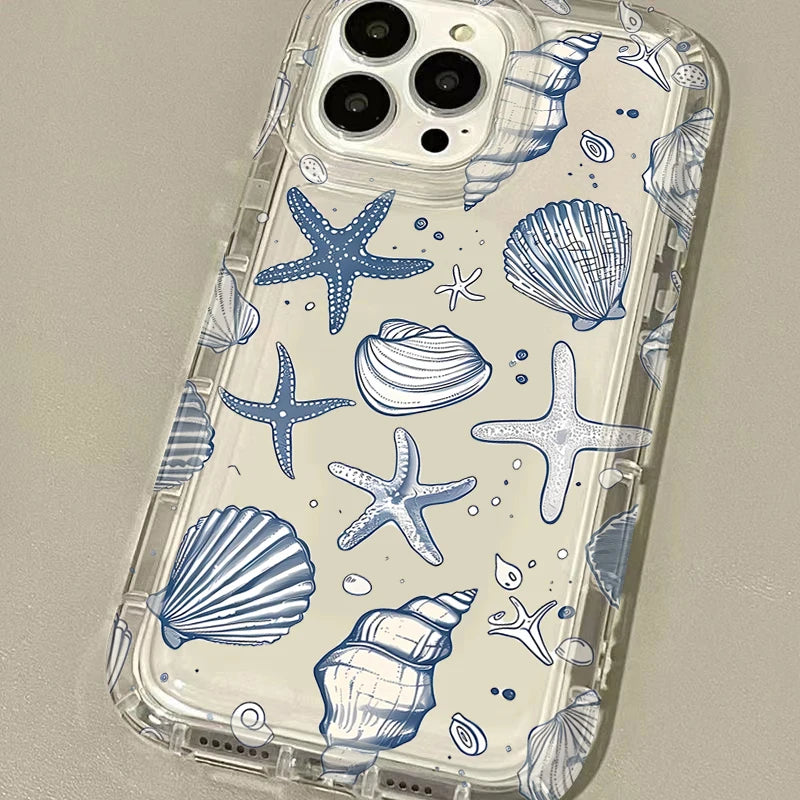 Blaue Ozean-Tiere-Handyhülle für Oppo Realme C55 C53 C35 C33 C30 10 9i 8 Narzo 50 Pro Plus 4G 5G, klare Rückseite