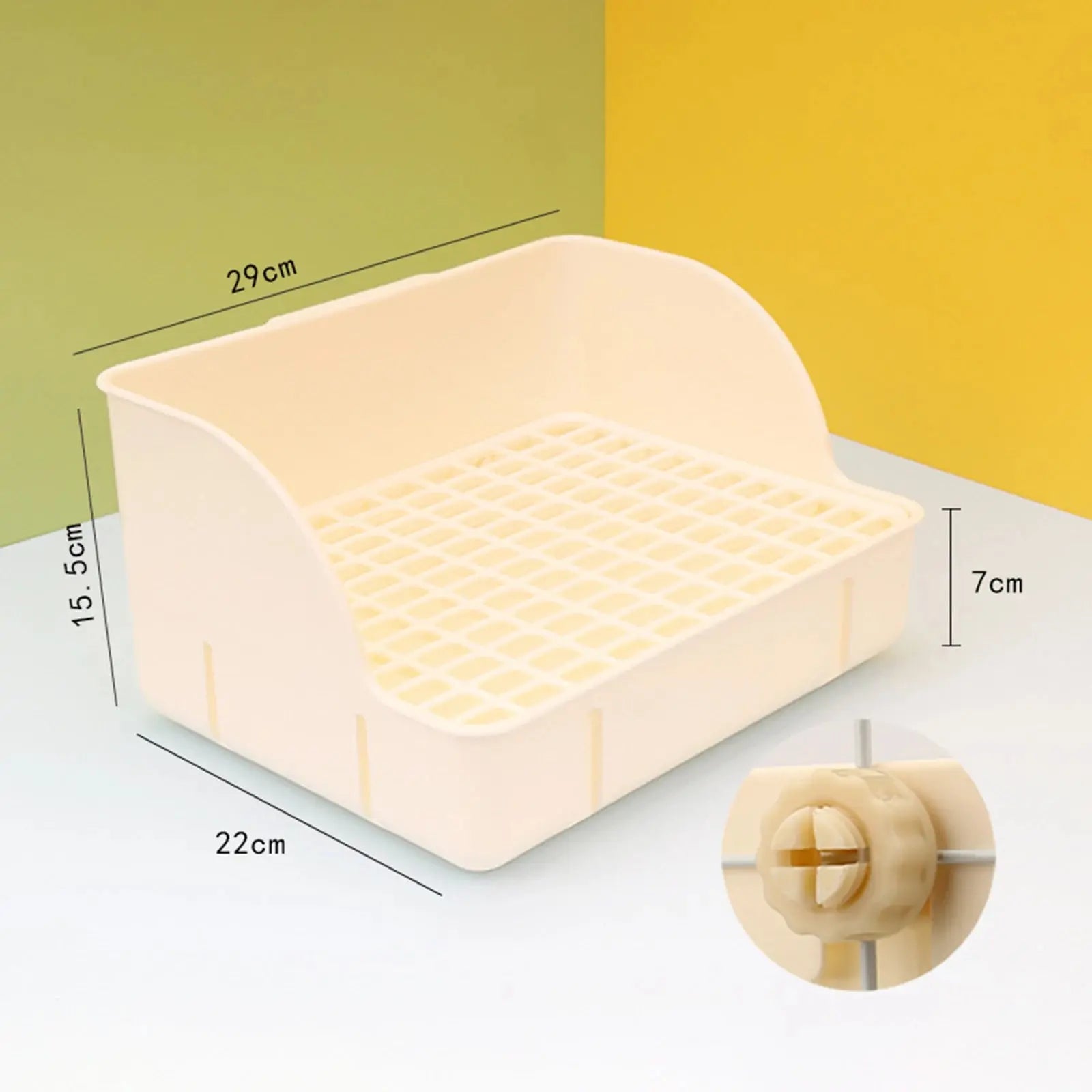 Premium Haustier Ecktoilette für Kleine Haustiere Petoria