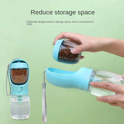 Pets Dog Water Bottle Portable Food Grade Material Dog Cat Travel Pet Water Cup Bottle with Food Dispenser Puppy Water Bottle Petoria Store